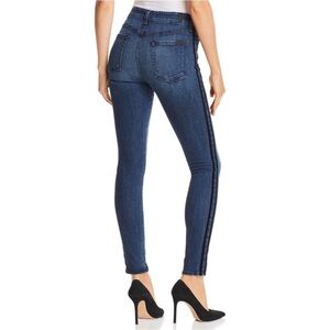 7 for All Mankind skinny side stripe ankle jeans